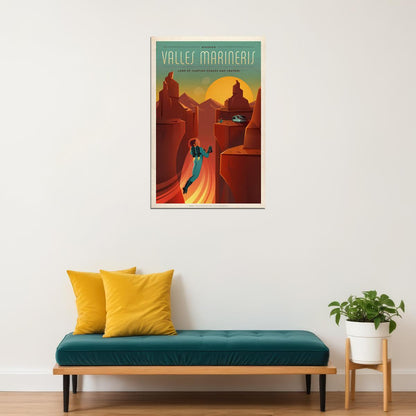 Discover Valles Marineris Space Exploration Nasa Travel Poster Wall Art Print Home Wall Decor - xonomax