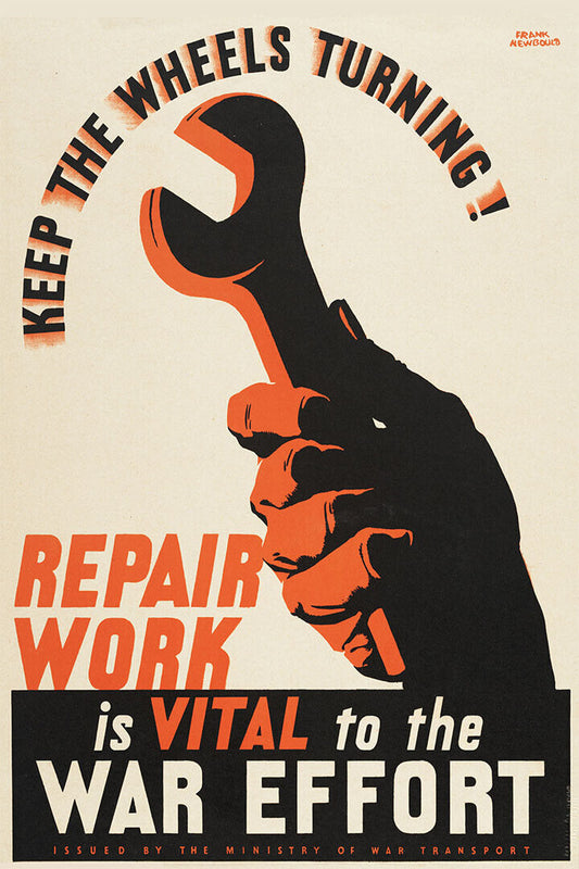 Repair Work Is Vital To The War Effort Ww2 Vintage Style Poster Wall Art Print Home Wall Decor - xonomax