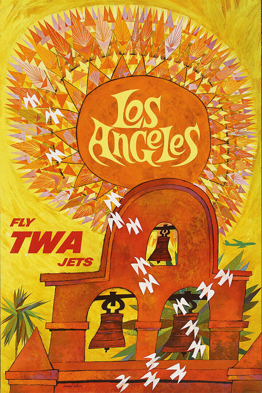 See Los Angeles Twa 1960’s Vintage Style Air Travel Poster Wall Art Print Home Wall Decor