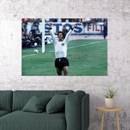 Gerd Muller Former German Football Player Poster Wall Art Print Home Wall Decor - xonomax