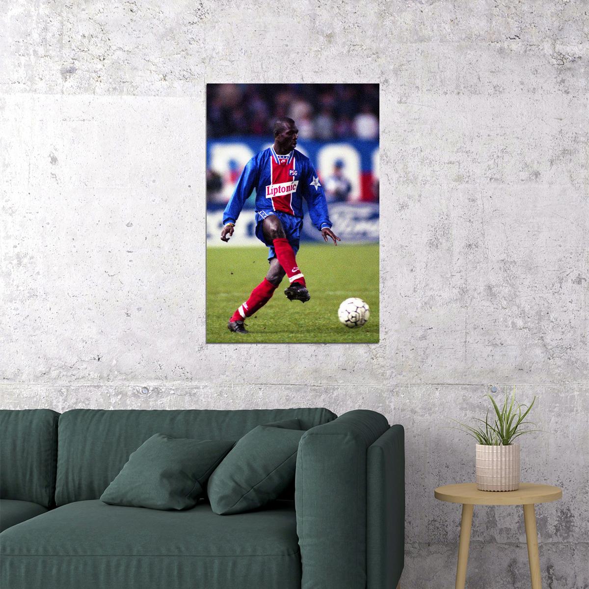 Former Liberian Football Player Politician George Weah Poster Wall Art Print Home Wall Decor - xonomax