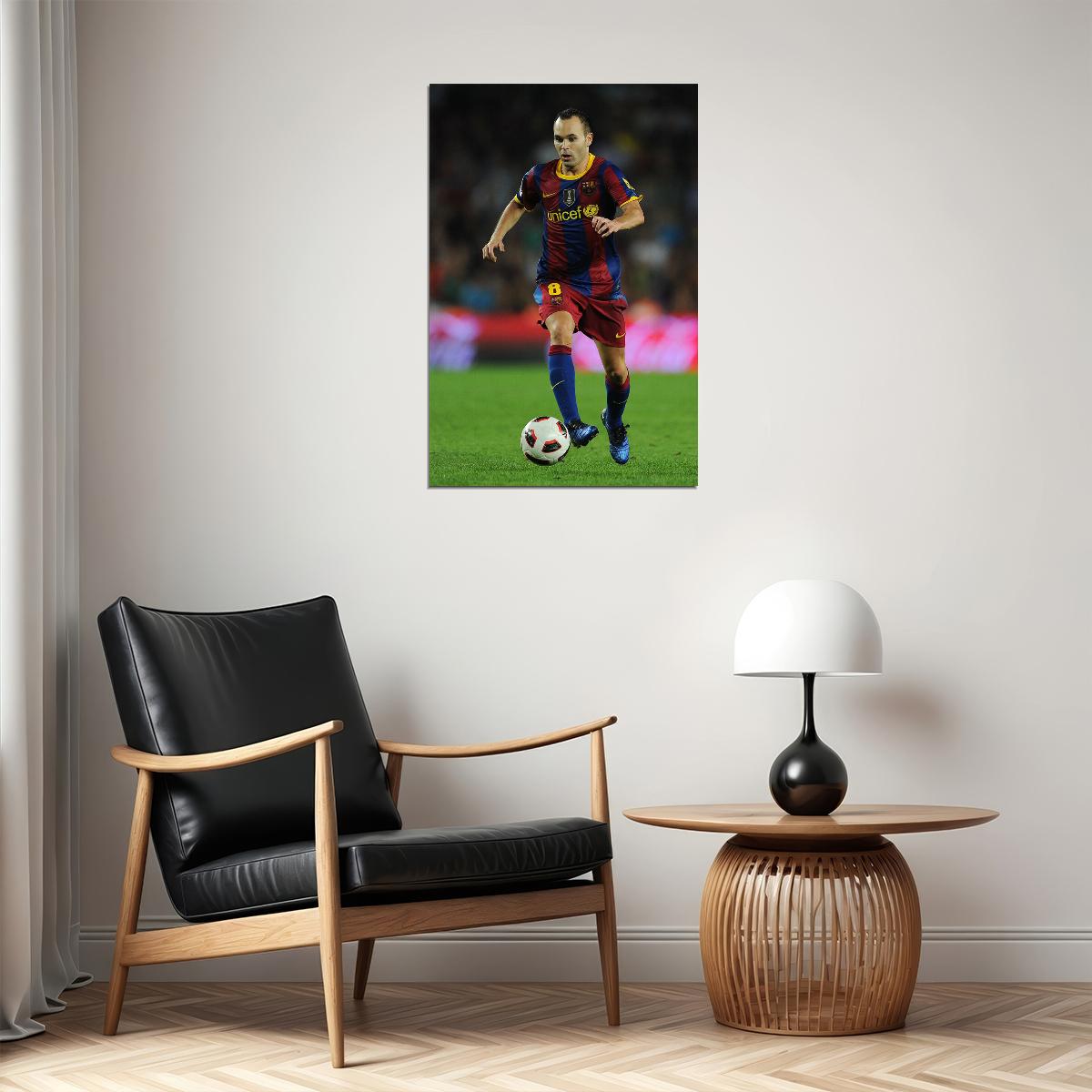 Andres Iniesta Spanish National Football Player Athlete Poster Wall Art Print Home Wall Decor - xonomax