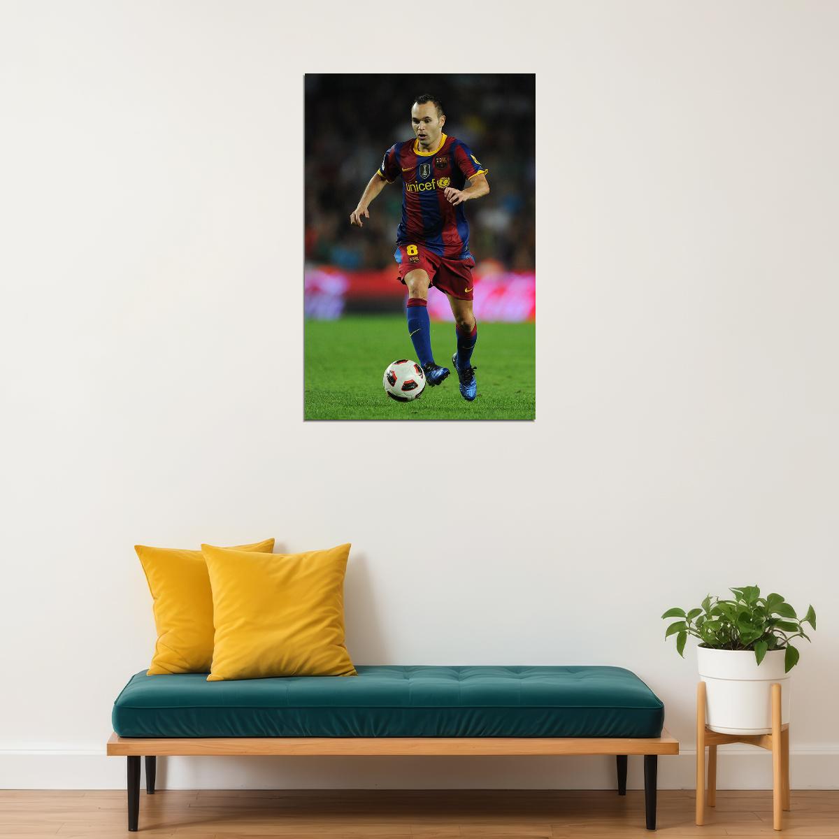 Andres Iniesta Spanish National Football Player Athlete Poster Wall Art Print Home Wall Decor - xonomax