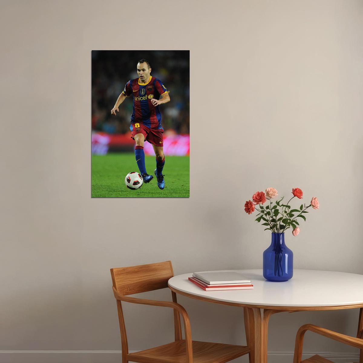 Andres Iniesta Spanish National Football Player Athlete Poster Wall Art Print Home Wall Decor - xonomax