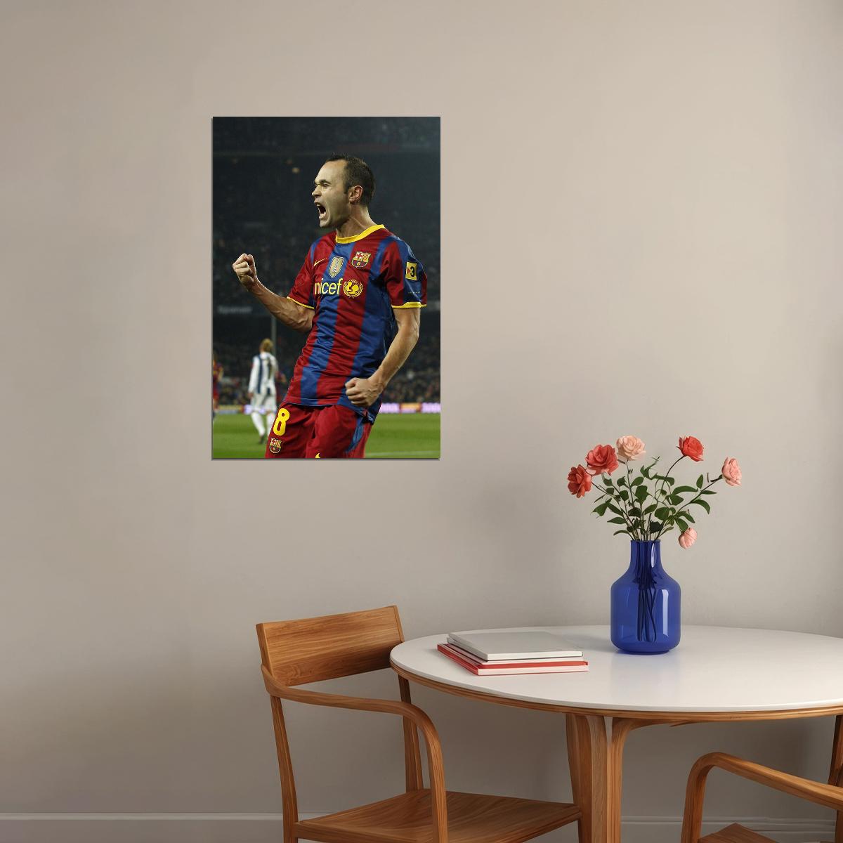 Andres Iniesta Spanish National Football Player Athlete Poster Wall Art Print Home Wall Decor - xonomax
