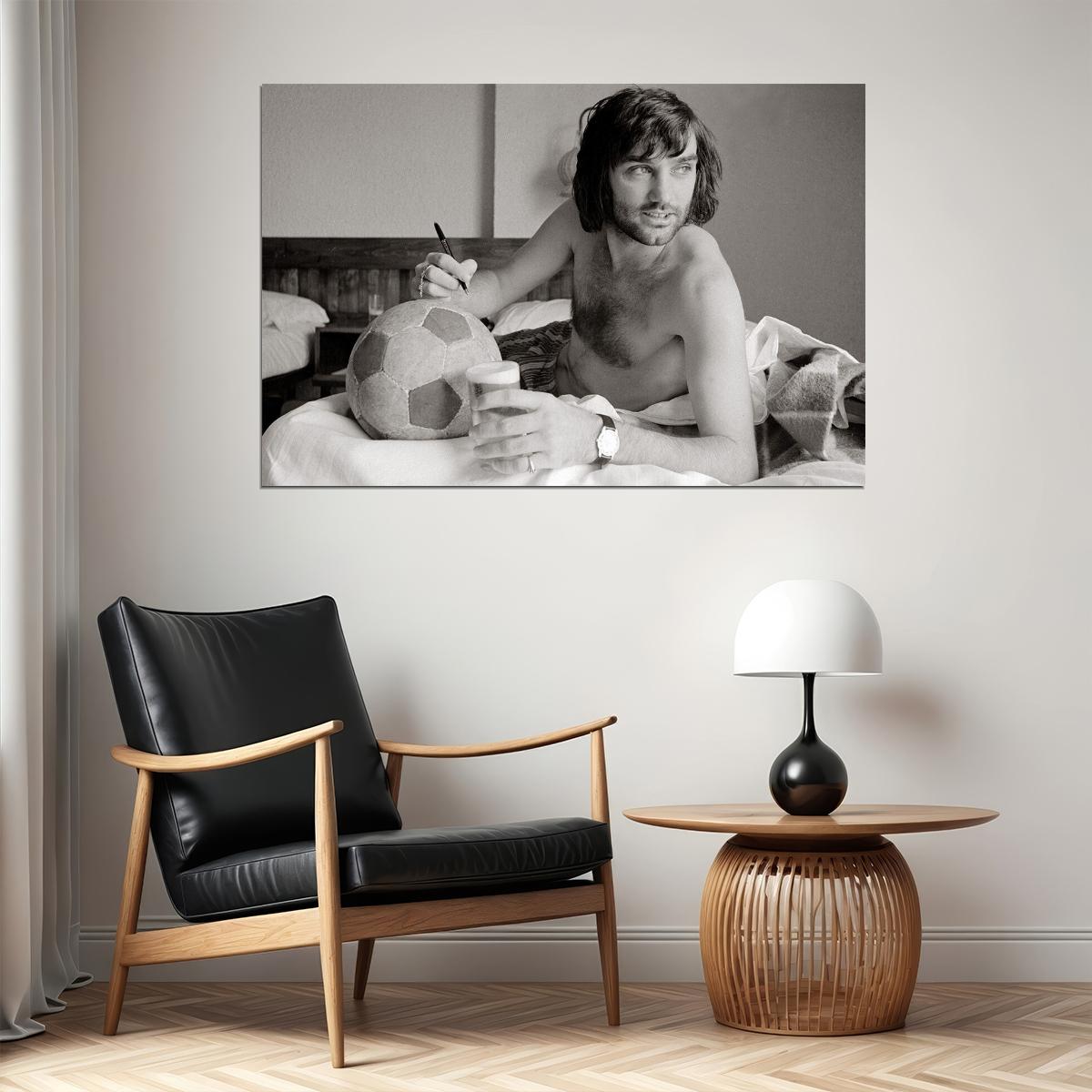 Northern Irish Former Football Player George Best Poster Wall Art Print Home Wall Decor - xonomax