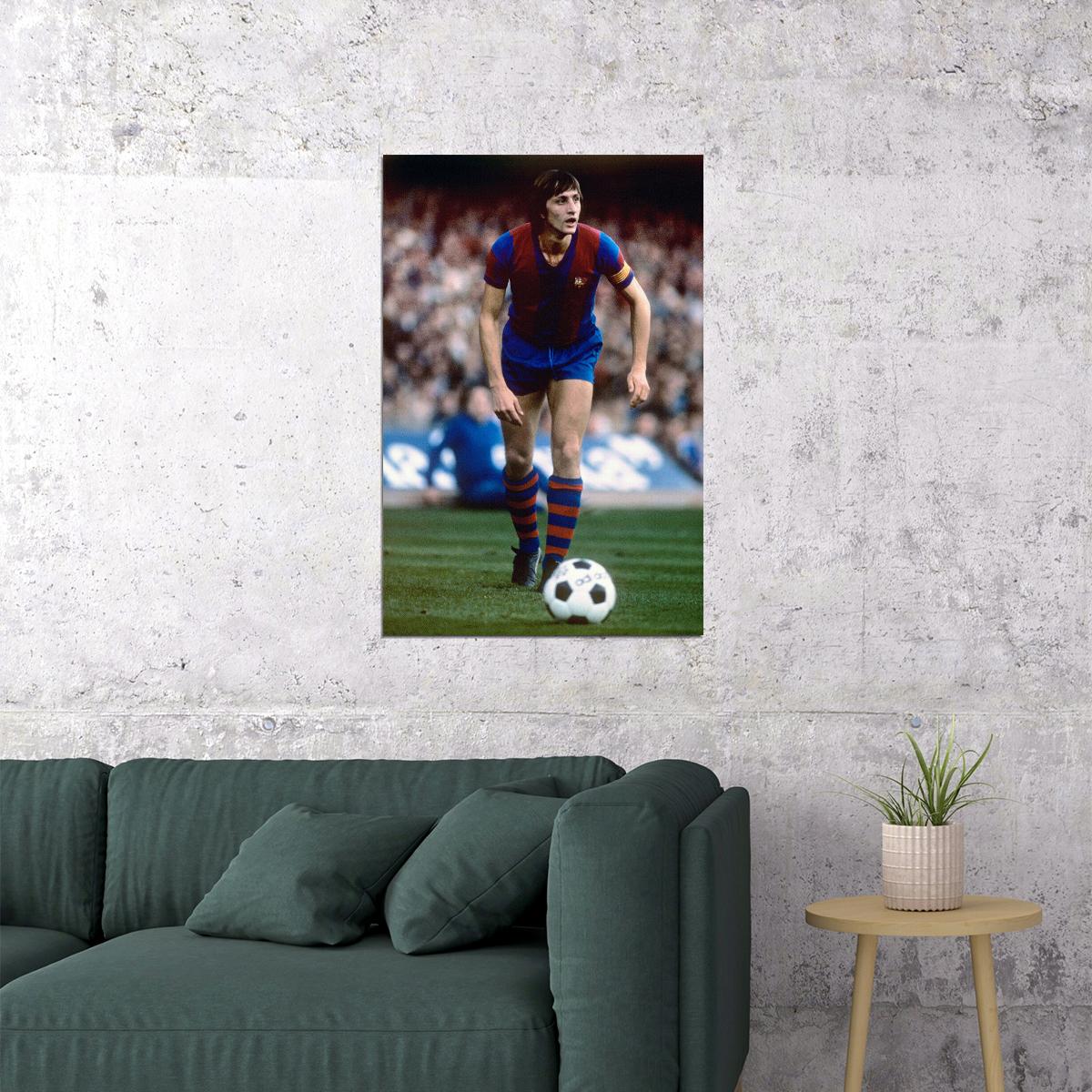 Johan Cruyff Holland Athlete Former Football Player Poster Wall Art Print Home Wall Decor