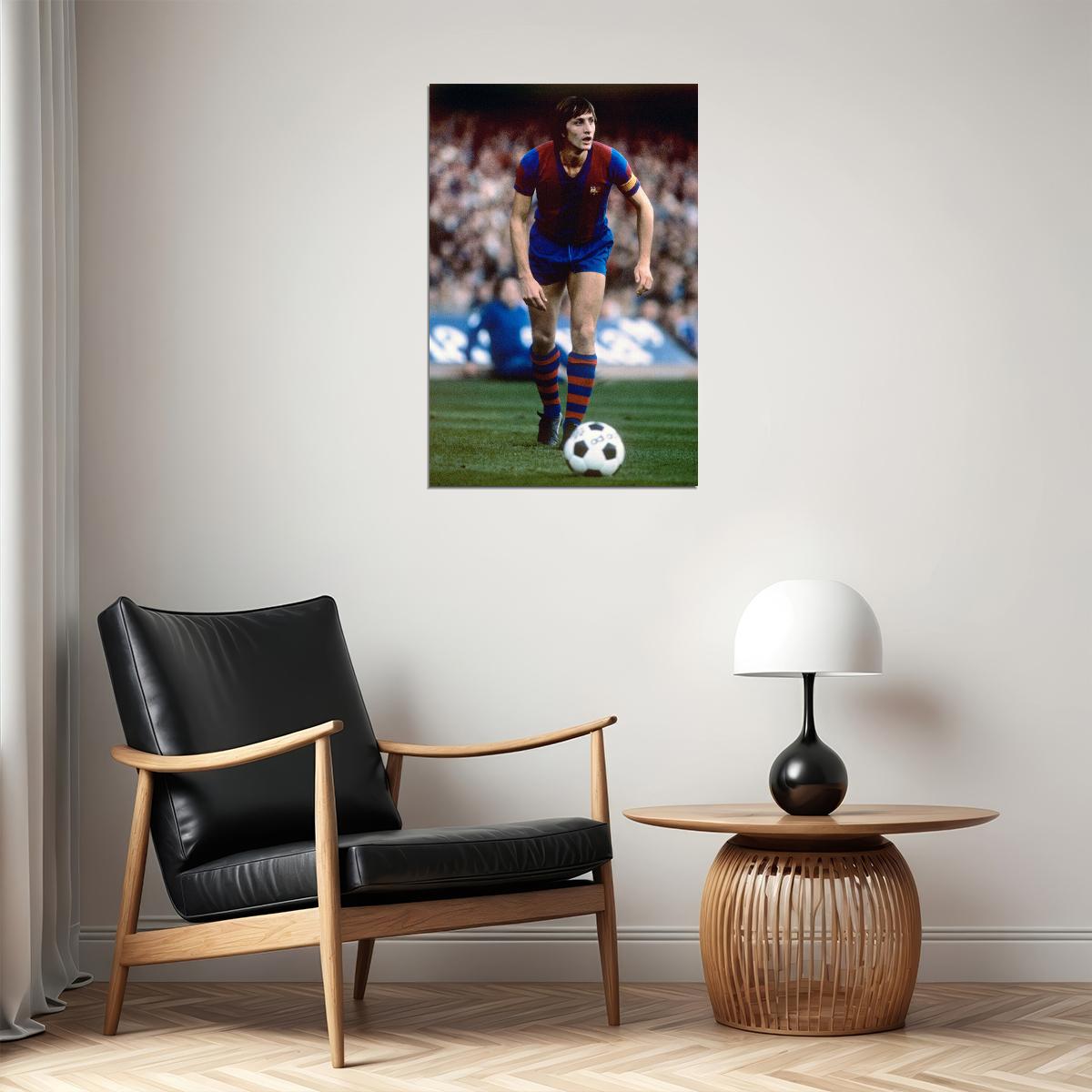Johan Cruyff Holland Athlete Former Football Player Poster Wall Art Print Home Wall Decor
