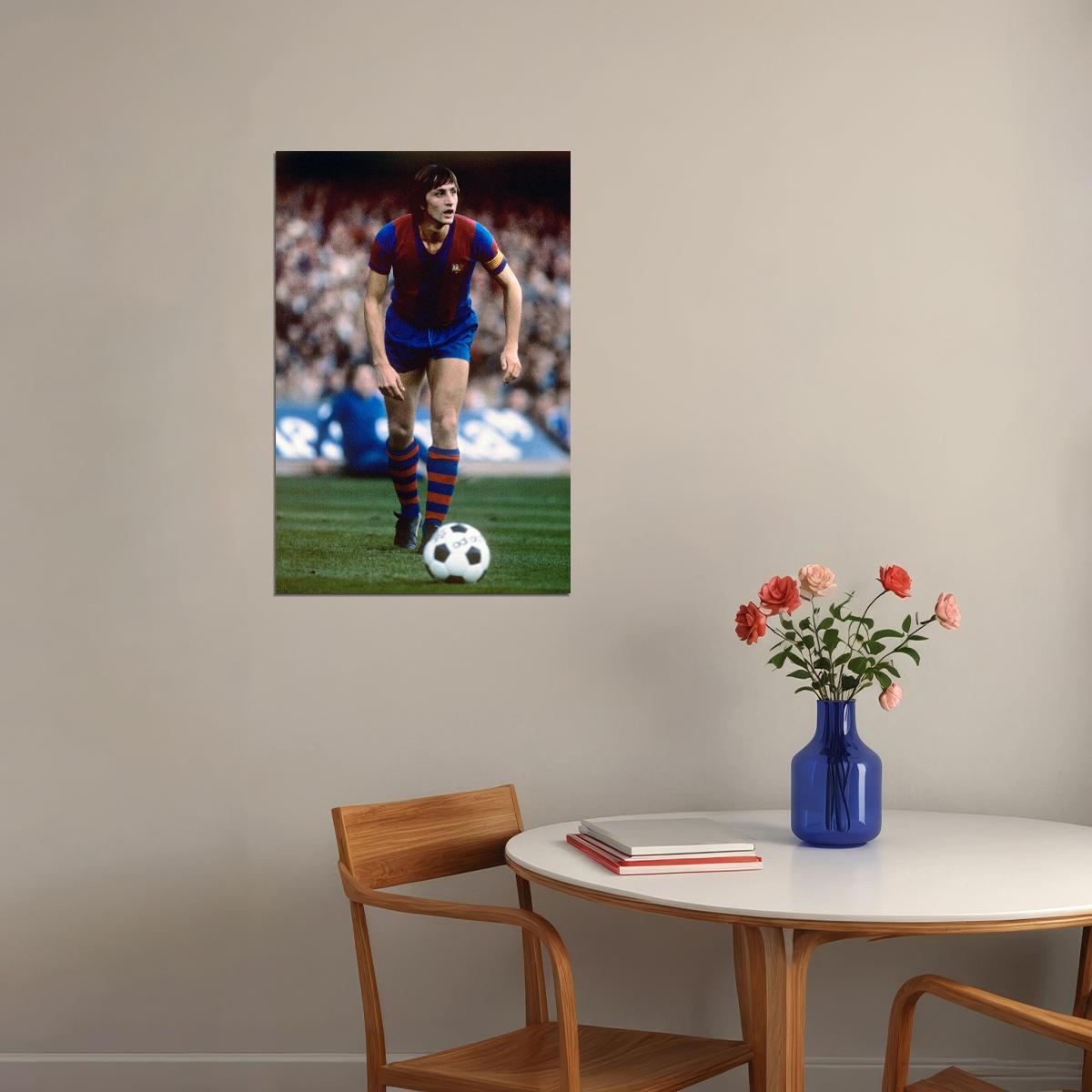 Johan Cruyff Holland Athlete Former Football Player Poster Wall Art Print Home Wall Decor