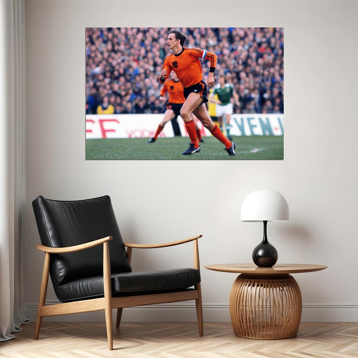 Johan Cruyff Holland Former Football Player Poster Wall Art Print Home Wall Decor