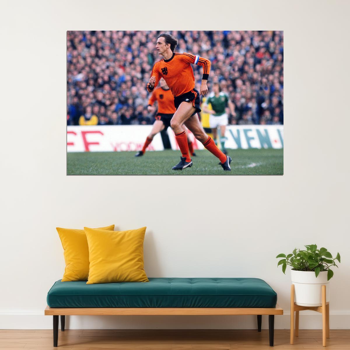 Johan Cruyff Holland Former Football Player Poster Wall Art Print Home Wall Decor