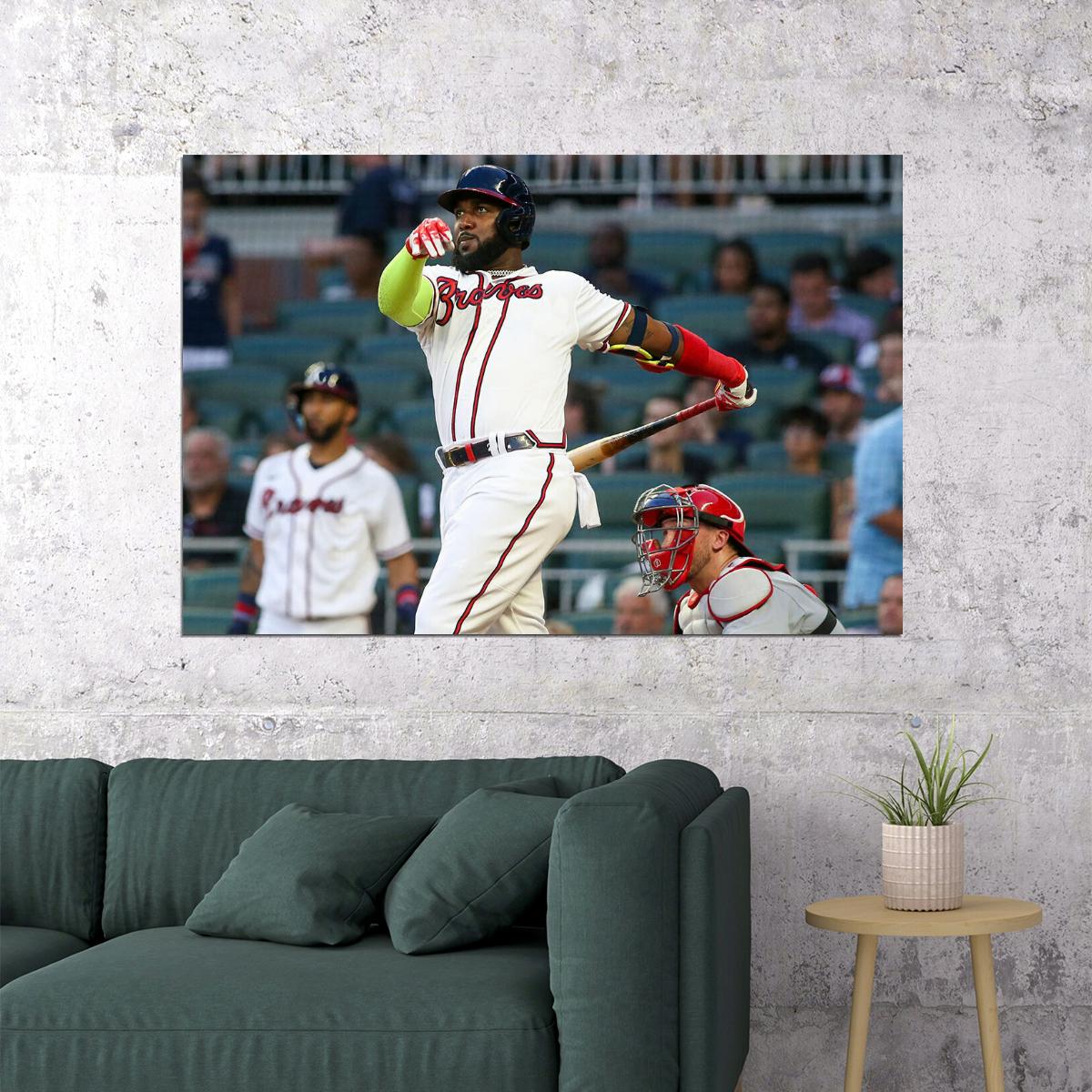 Marcell Ozuna Atlanta Braves Baseball Player Athlete Poster Wall Art Print Home Wall Decor - xonomax