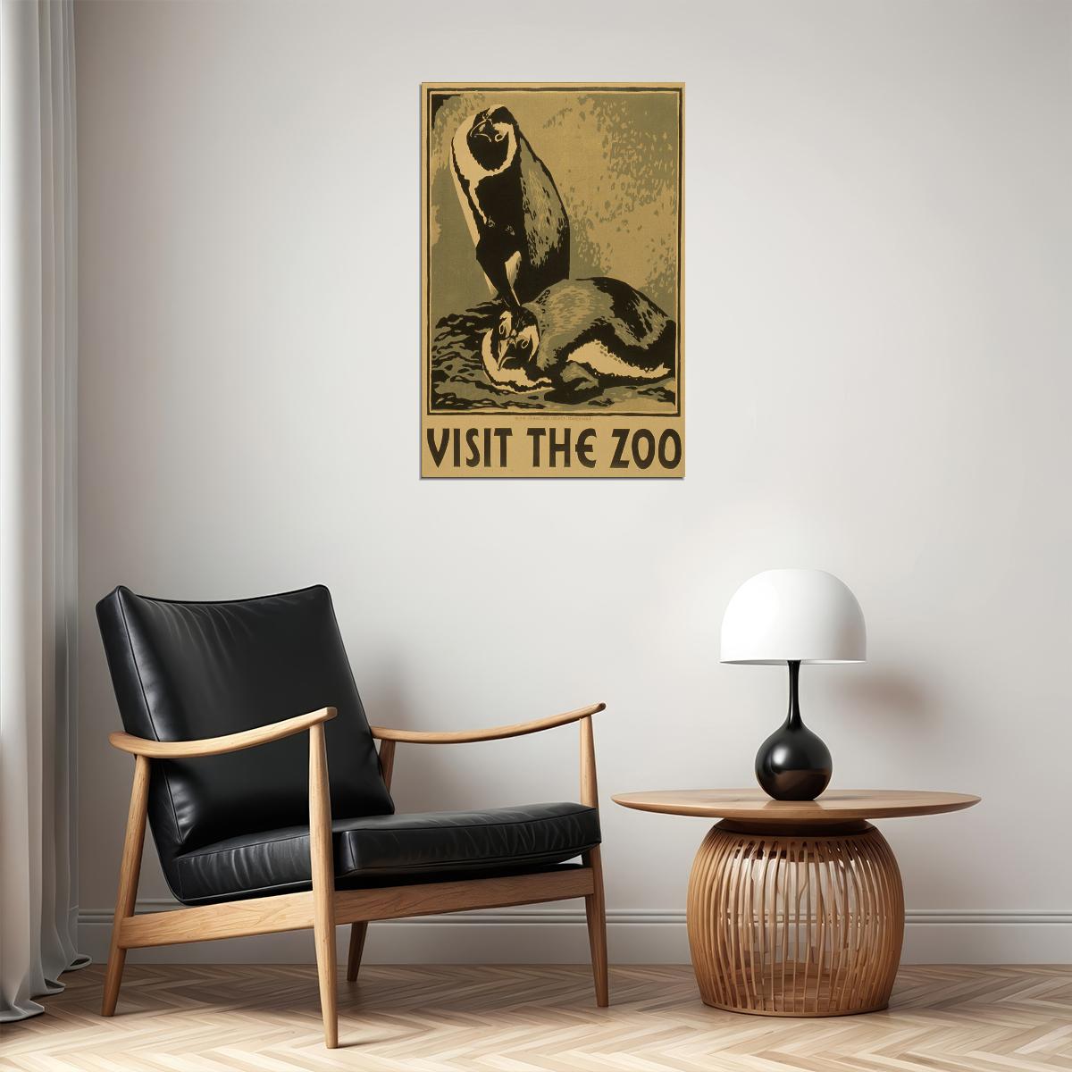 1936 Visit The Zoo! Penguin Classic Wpa Federal Poster Wall Art Print Home Wall Decor - xonomax