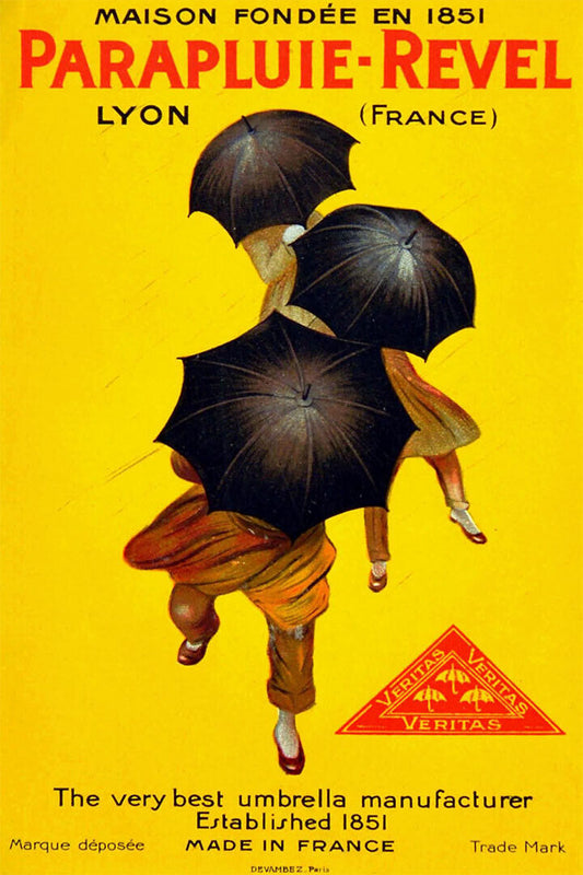 Festive Umbrellas By Leonetto Cappiello-1922 Vintage Style Poster Wall Art Print Home Wall Decor - xonomax