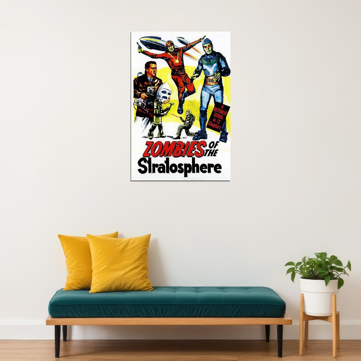 1950s Zombies Of The Startosphere Classic Movie Action Poster Wall Art Print Home Wall Decor - xonomax