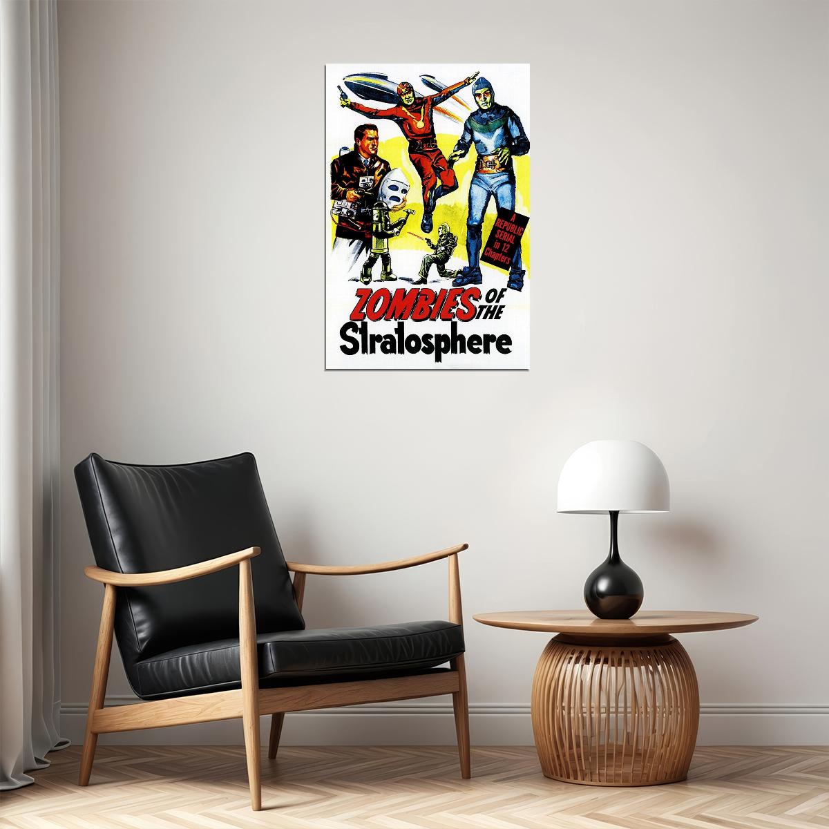 1950s Zombies Of The Startosphere Classic Movie Action Poster Wall Art Print Home Wall Decor - xonomax