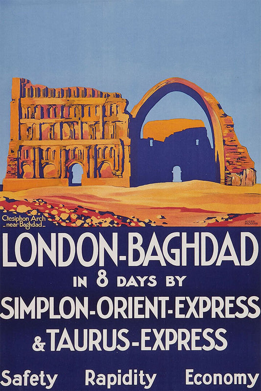 1931 London To Baghdad Orient Express Vintage Style Travel Poster Wall Art Print Home Wall Decor - xonomax