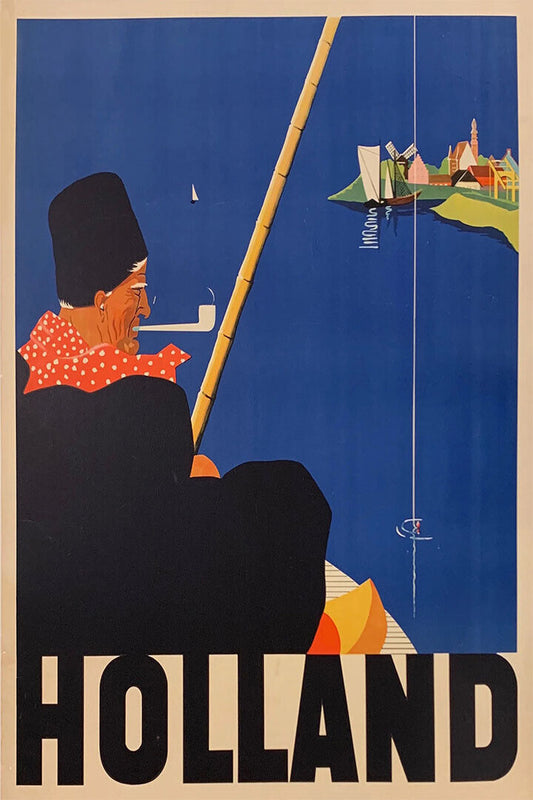 1930s Visit Holland Vintage Style Netherlands Travel Poster Wall Art Print Home Wall Decor - xonomax