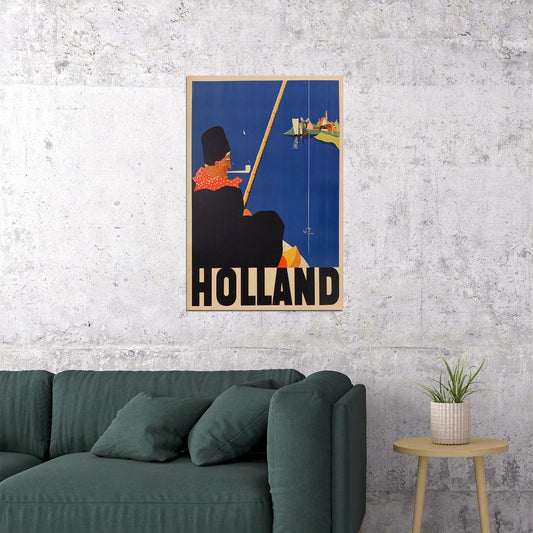 1930s Visit Holland Vintage Style Netherlands Travel Poster Wall Art Print Home Wall Decor - xonomax