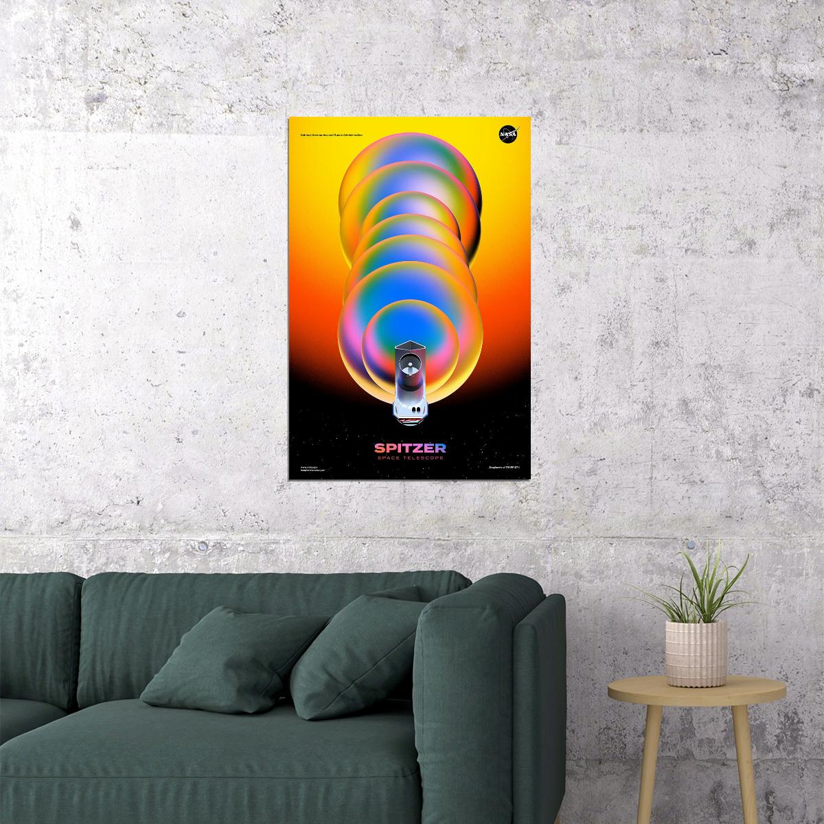 Nasa / Jpl Spitzer Space Telescope! Science Poster Wall Art Print Home Wall Decor - xonomax