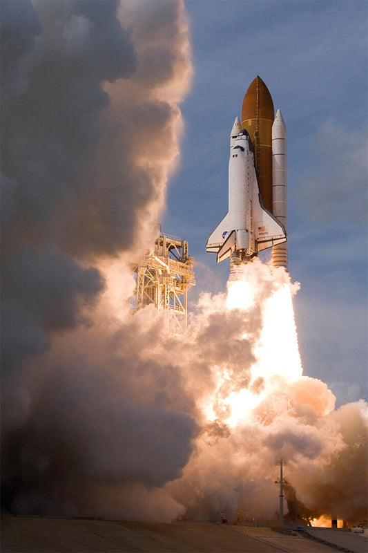 Space Shuttle Atlantis Launch Nasa Sts-122 Poster Wall Art Print Home Wall Decor - xonomax