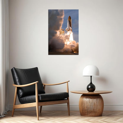 Space Shuttle Atlantis Launch Nasa Sts-122 Poster Wall Art Print Home Wall Decor - xonomax