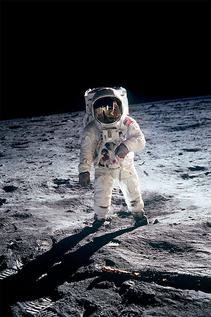 Buzz Aldrin Walking On The Moon Apollo 11 Moon Landing Poster Wall Art Print Home Wall Decor - xonomax
