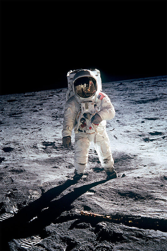 Buzz Aldrin Walking On The Moon Apollo 11 Moon Landing Poster Wall Art Print Home Wall Decor - xonomax