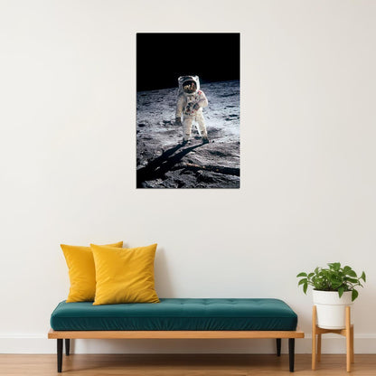 Buzz Aldrin Walking On The Moon Apollo 11 Moon Landing Poster Wall Art Print Home Wall Decor - xonomax