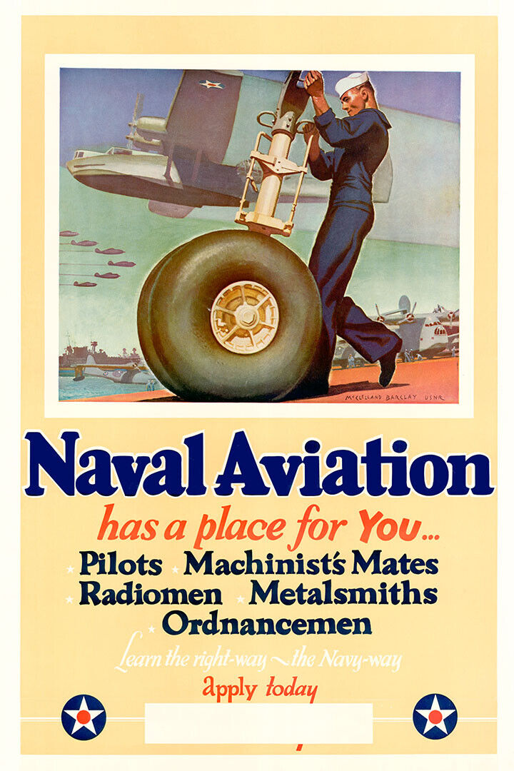Naval Aviation Pilots Machinists Ordnancemen Wwii Navy Poster Wall Art Print Home Wall Decor - xonomax