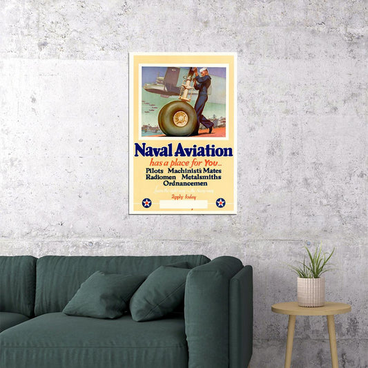 Naval Aviation Pilots Machinists Ordnancemen Wwii Navy Poster Wall Art Print Home Wall Decor - xonomax