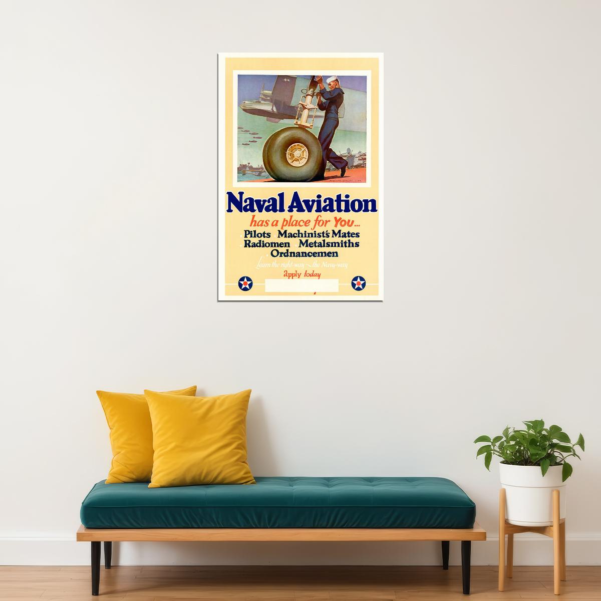 Naval Aviation Pilots Machinists Ordnancemen Wwii Navy Poster Wall Art Print Home Wall Decor - xonomax