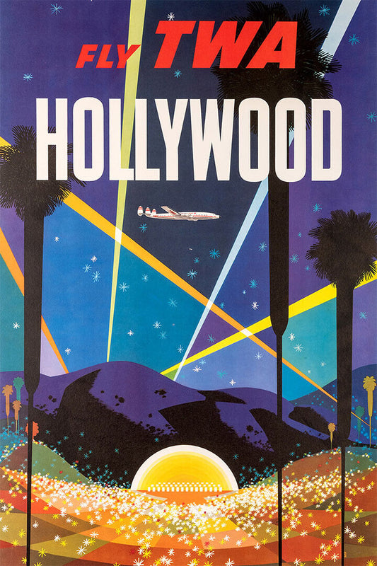 1964 California Los Angeles Neighborhood Via Twa Travel Poster Wall Art Print Home Wall Decor - xonomax