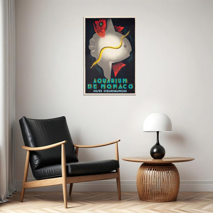 1928 Aquarium De Monaco Musee Oceanographique Travel Poster Wall Art Print Home Wall Decor - xonomax