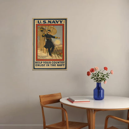 Us Navy Damn The Torpedoes! Wwi Navy Enlistment Poster Wall Art Print Home Wall Decor - xonomax