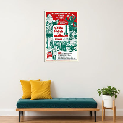 Santa Claus Conquer The Martians Movie 1964 Comedy Horror Poster Wall Art Print Home Wall Decor