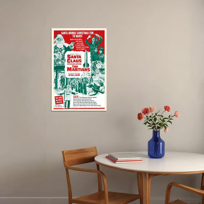 Santa Claus Conquer The Martians Movie 1964 Comedy Horror Poster Wall Art Print Home Wall Decor