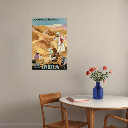See India The Northwest Frontier Classic 1930s Travel Poster Wall Art Print Home Wall Decor