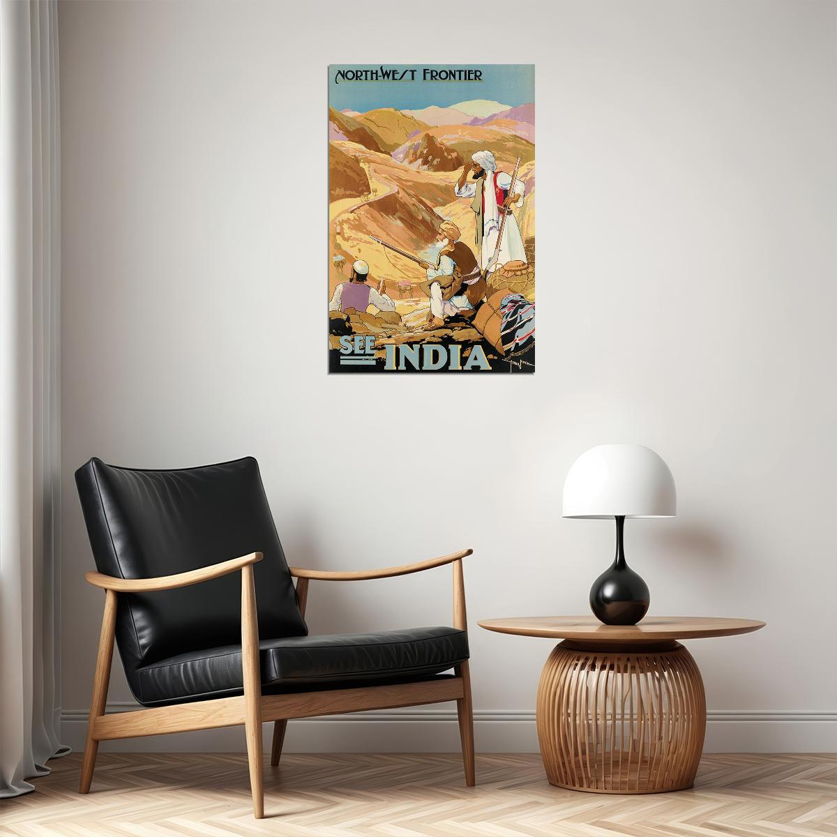 See India The Northwest Frontier Classic 1930s Travel Poster Wall Art Print Home Wall Decor
