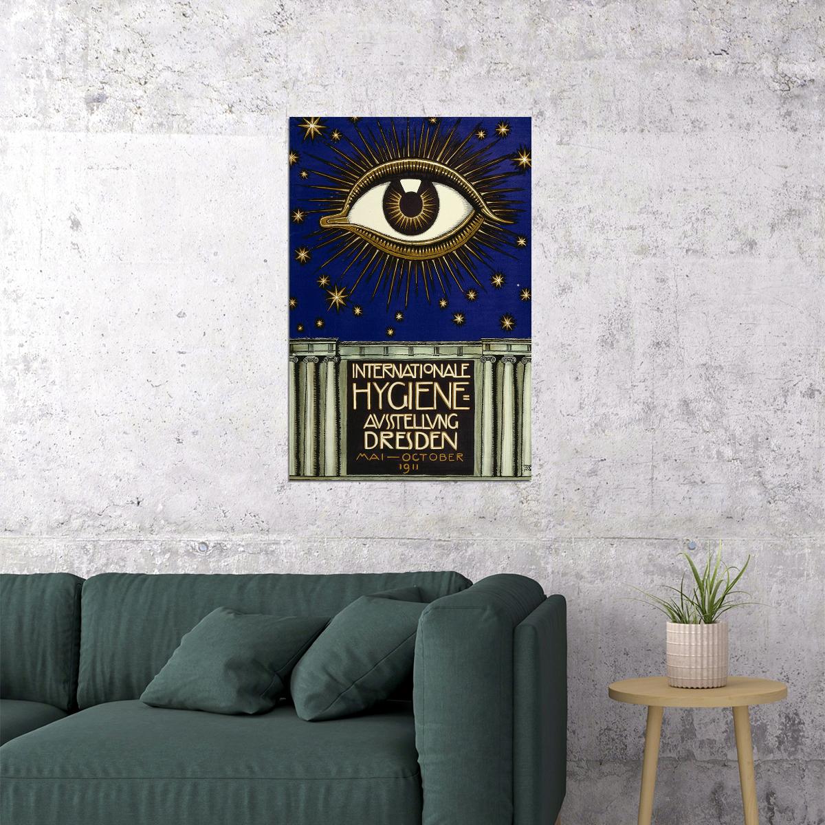 Interanationale Hygiene The All Seeing Eye Poster Wall Art Print Home Wall Decor - xonomax