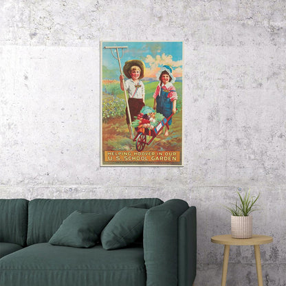 Us School Garden Vintage Style 1919 Wwi Front Poster Wall Art Print Home Wall Decor - xonomax