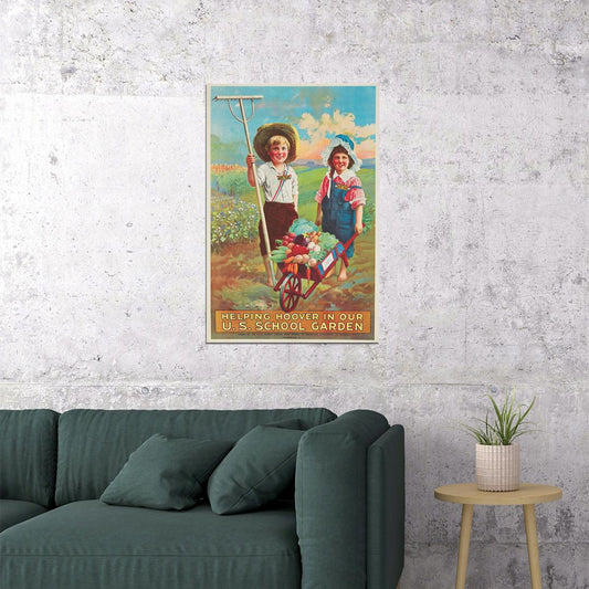 Us School Garden Vintage Style 1919 Wwi Front Poster Wall Art Print Home Wall Decor - xonomax