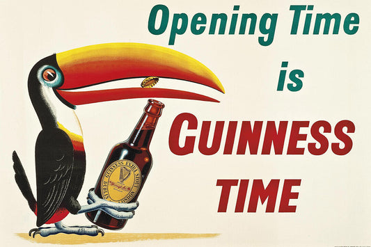 1930s Opening Time Is Guinness Time! Classic Vintage Beer Poster Wall Art Print Home Wall Decor - xonomax