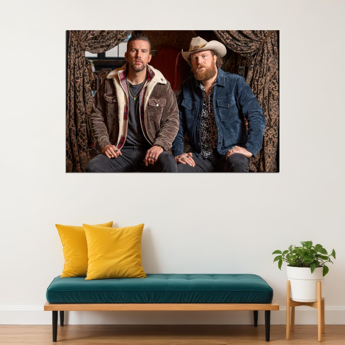 The Brothers Osborne American Country Music Duo Poster Wall Art Print Home Wall Decor - xonomax