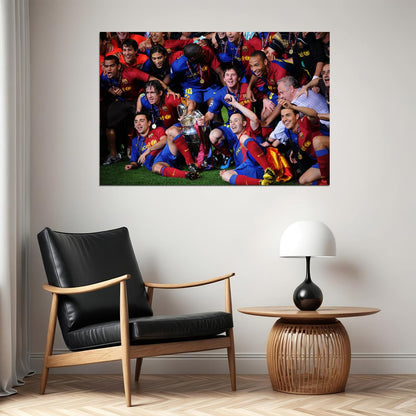 2008-09 Champions League Winners Soccer Barcelona Poster Wall Art Print Home Wall Decor - xonomax