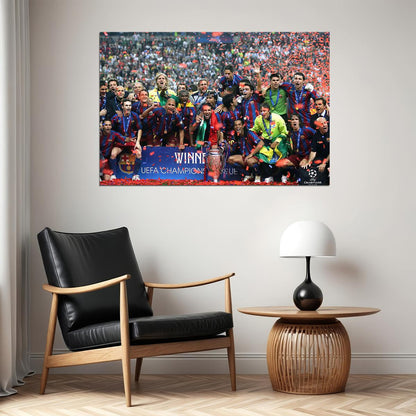 2005-06 Champions League Winners Soccer Barcelona Poster Wall Art Print Home Wall Decor - xonomax
