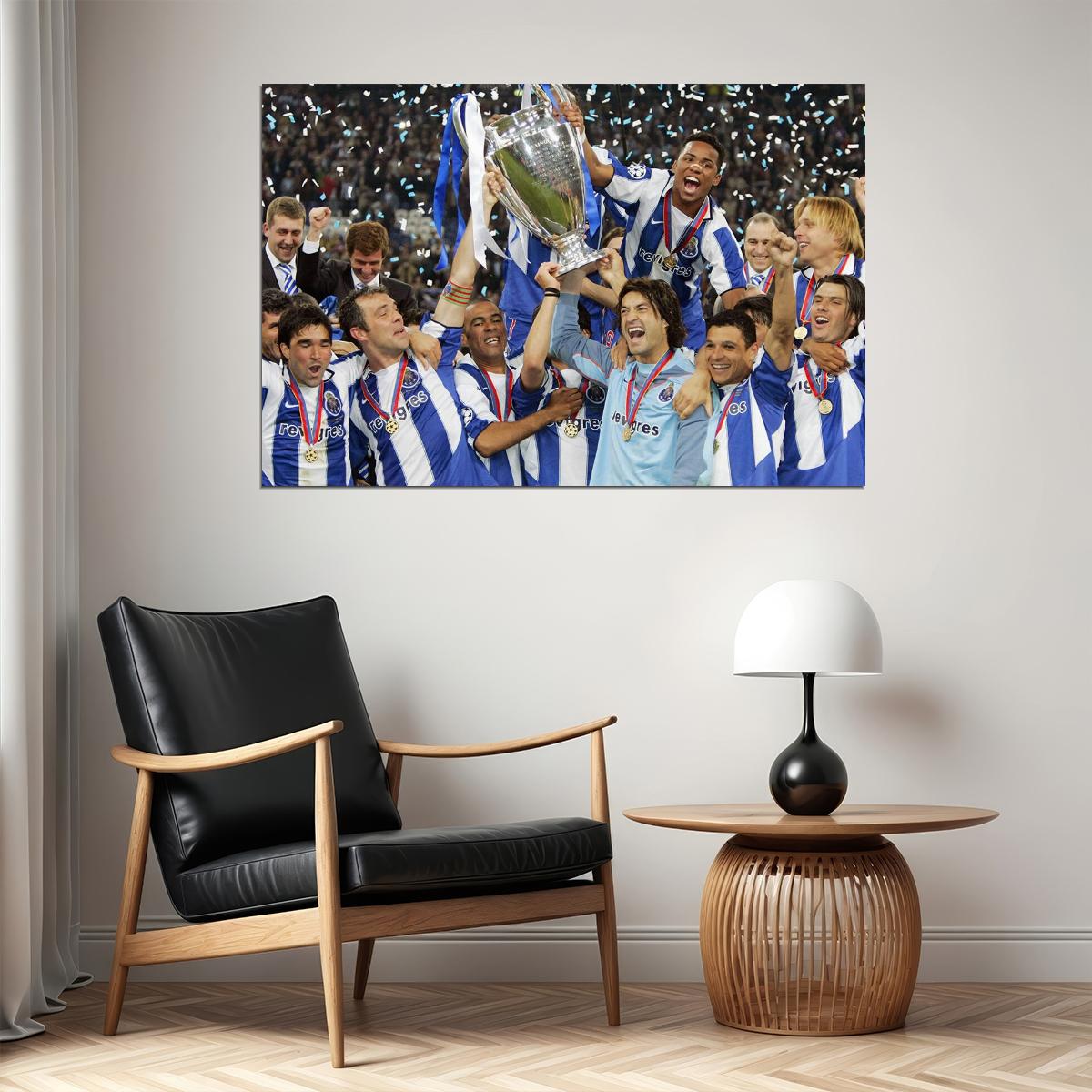 2003-04 Champions League Winners Soccer Fc Port Poster Wall Art Print Home Wall Decor - xonomax
