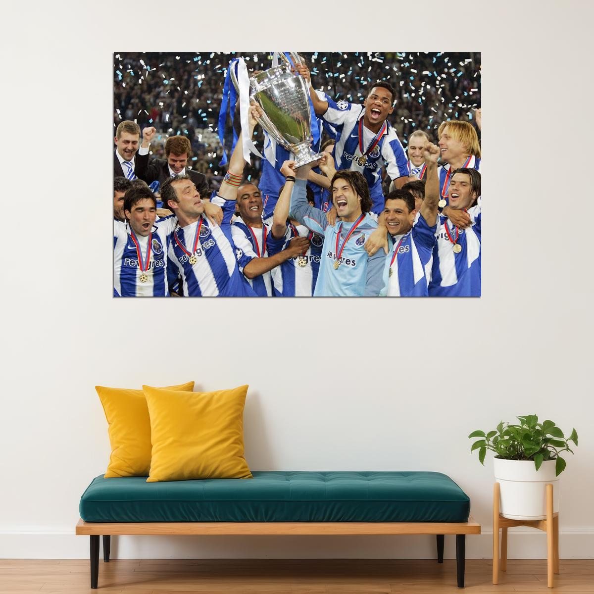 2003-04 Champions League Winners Soccer Fc Port Poster Wall Art Print Home Wall Decor - xonomax