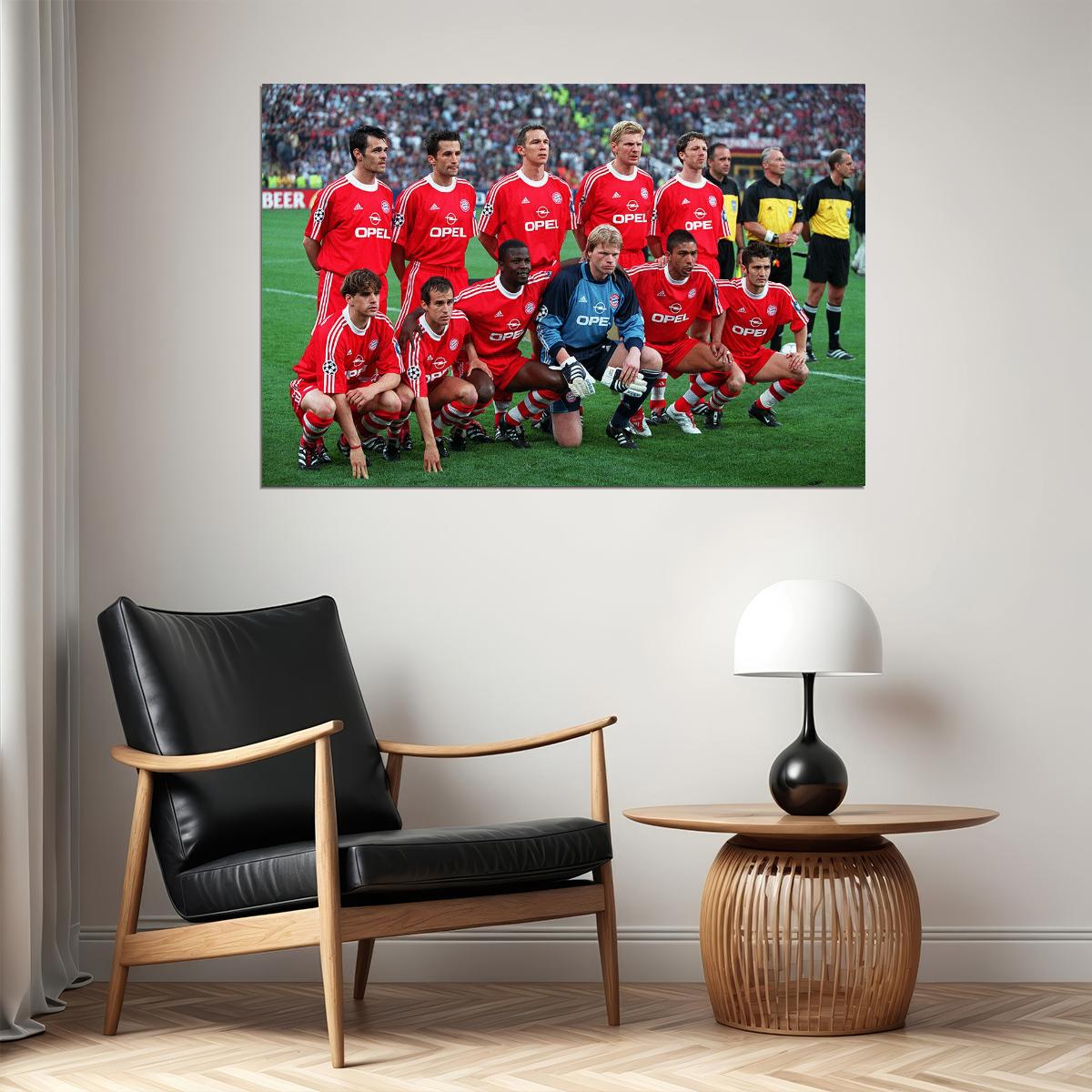 2000-01 Champions League Winners Bayern Munich Poster Wall Art Print Home Wall Decor