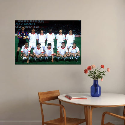 1994 Champions League Winners Soccer Ac Milan Poster Wall Art Print Home Wall Decor - xonomax